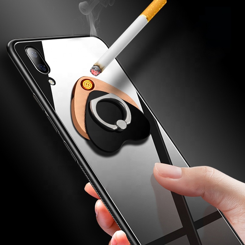 USB Recharged Phone Holder, Heating Coil, Wholesale, Creative Lighter, Promotional, Cheap, New Design