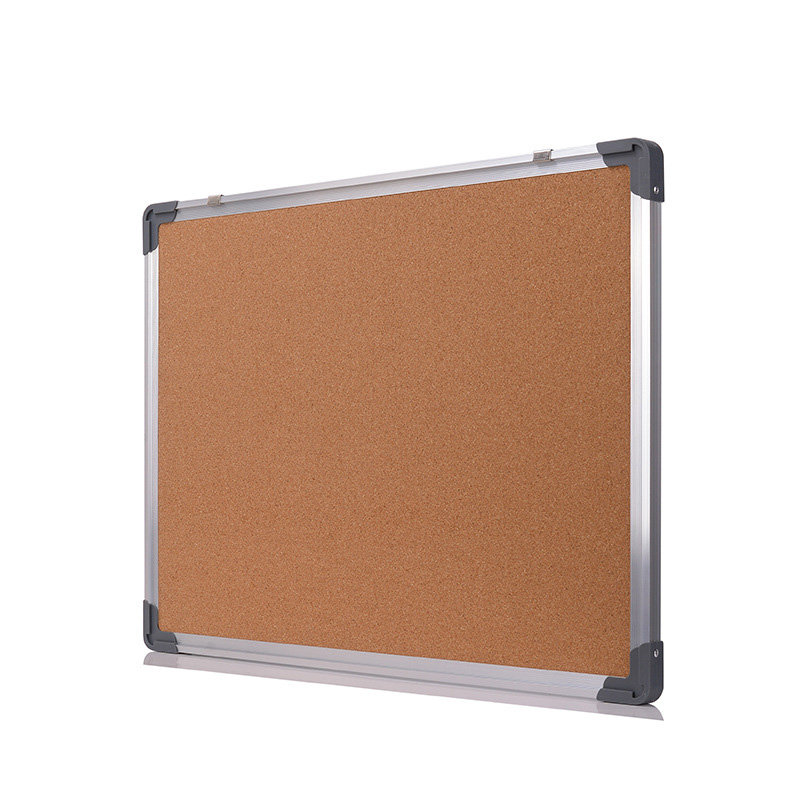Wholesale Classroom Square Cork Board Push Pin Bulletin Cork Board Black Aluminum Frame