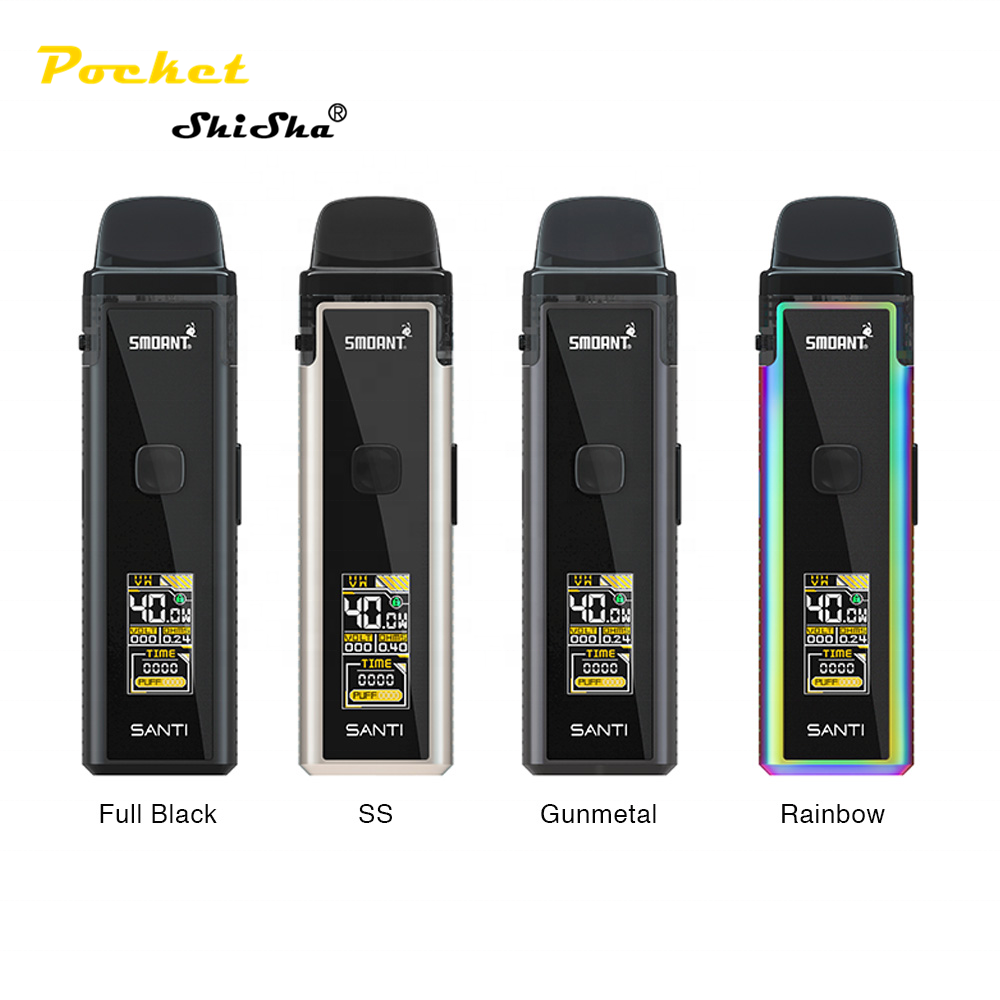 Хит продаж 2021 года! Электронная сигарета Smoant SANTI Pod с экраном 0,96