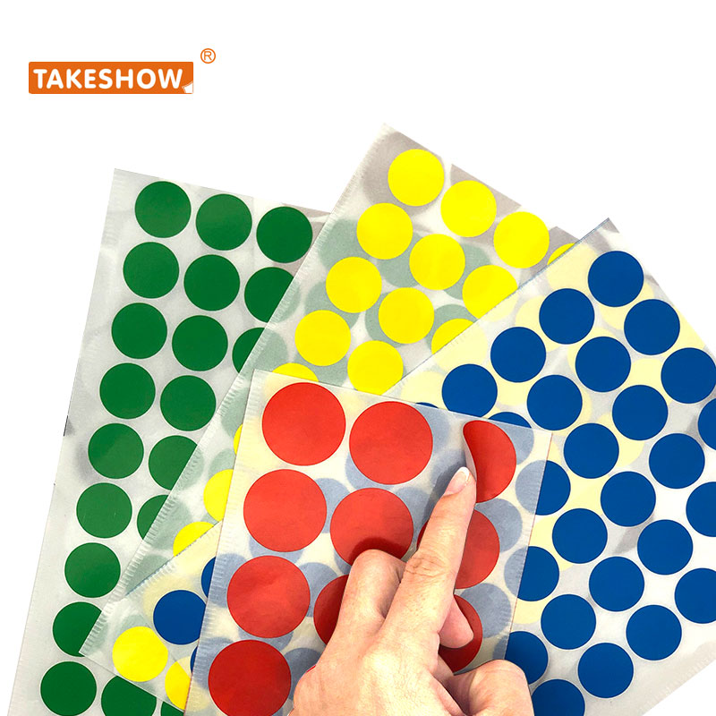 RTS spot cheap price colorful dot label paper round sticker 25 colors and 13 sizes to choose from dot stickers