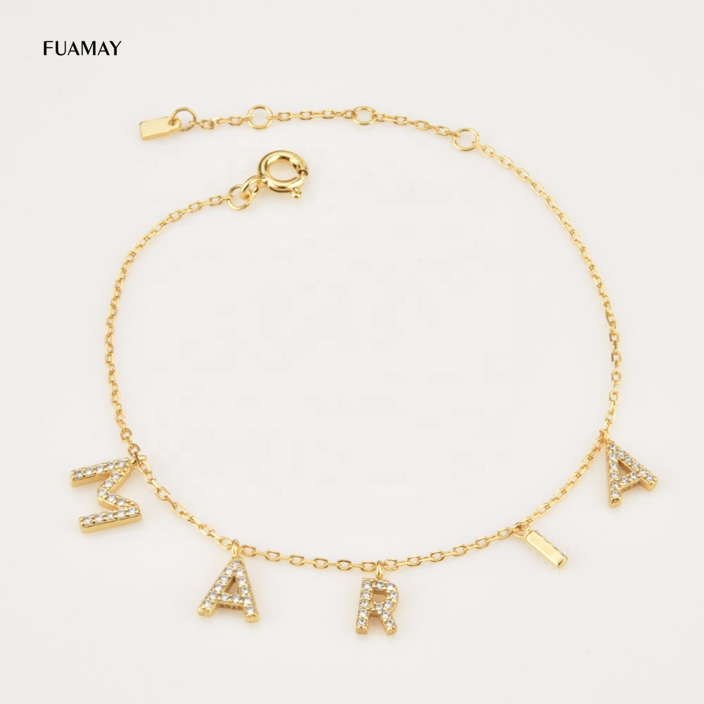 Fuamay 925 стерлингового серебра бриллиантовый Теннисный браслет с цветами радуги теннисные браслеты модные ювелирные изделия