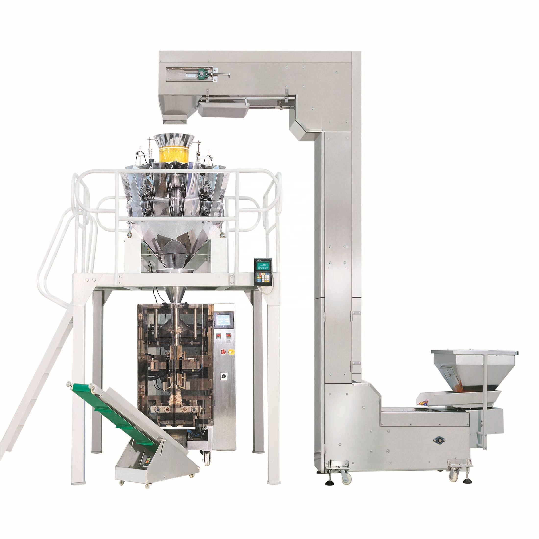 Automatic corn flakes packaging line/snacks food packaging machinery