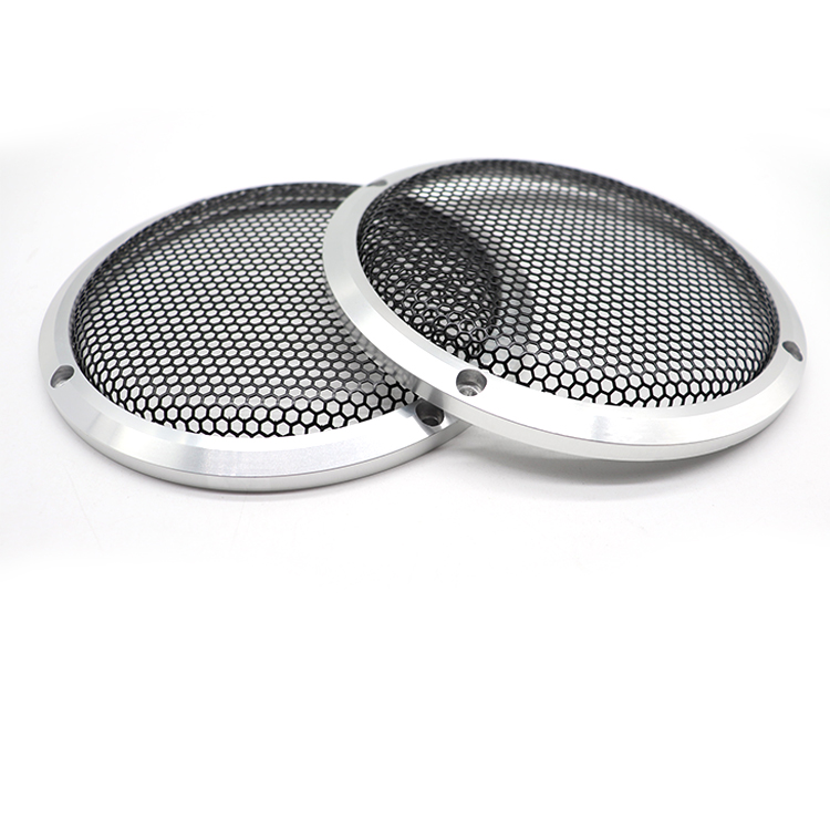 6.5 Inch Speaker Aluminum Alloy Net Cover Mesh Enclosure Decorative Ring Silver Color Protective Grille Subwoofer Speaker Cover