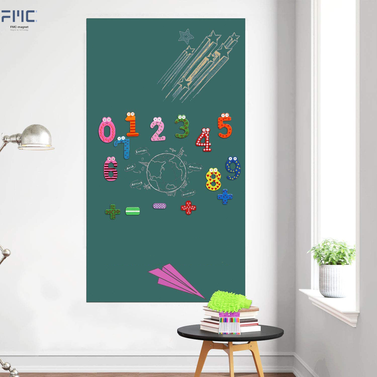 Magnetic Chalk Greenboard Magnetic Classroom Erase Green Board