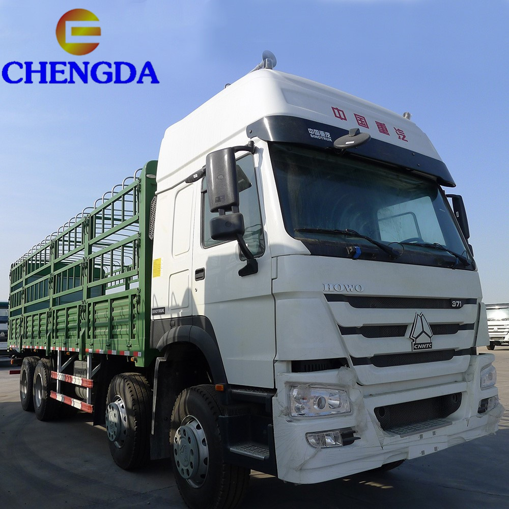 Hot sale Sinotruk 371hp HOWO 8X4 12 Wheeler cargo truck trailer flat bed truck
