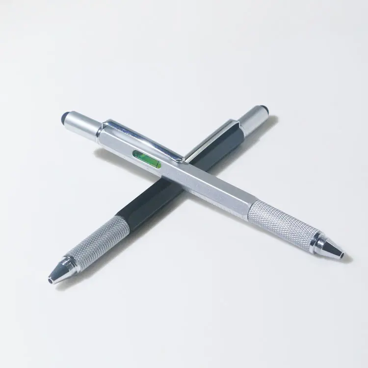 silver metal tool pen ,multifunction pen 5 in 1