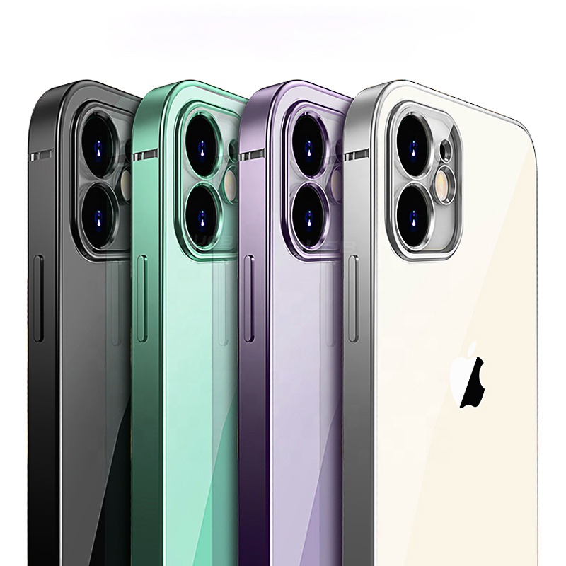 Роскошный мягкий прозрачный чехол из ТПУ с покрытием для телефона iPhone 12 Pro 12 Mini 12 Pro Max 11 Pro 11 XR XS Max X 8 7 Plus
