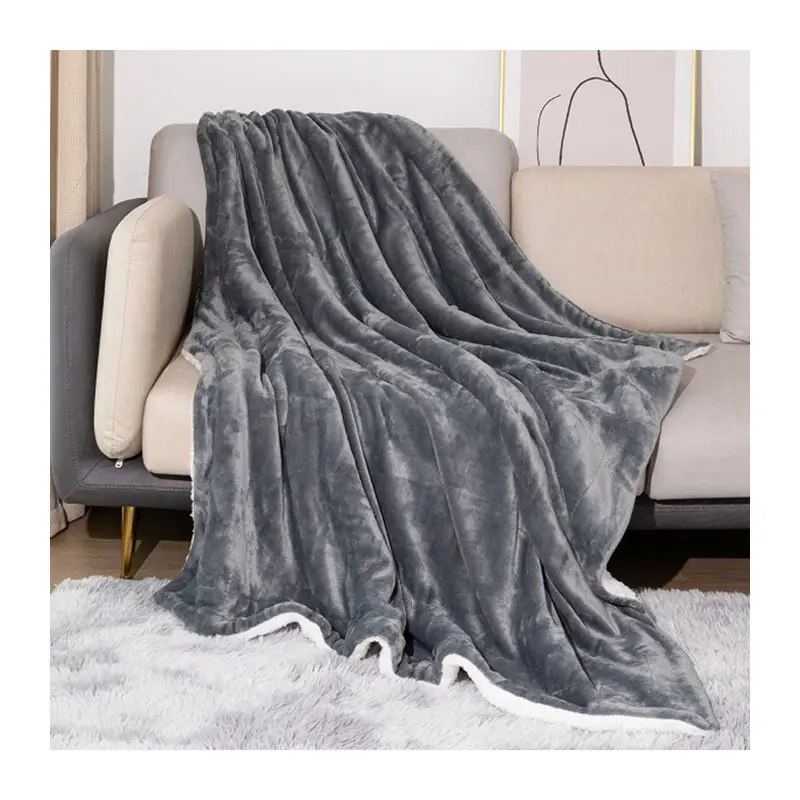 Sherpa Fleece Blanket Blankets For Winter Thickened And Warm Double Layer
