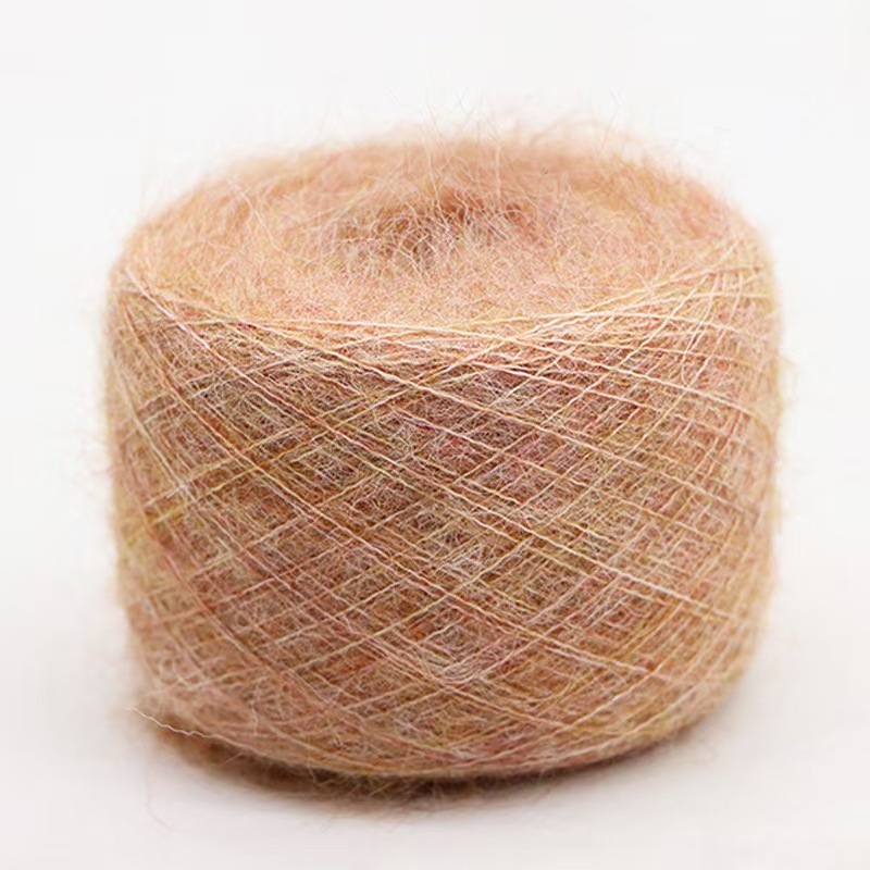 Popular Brushed Mohair Wool Blended Yarn Dyed Mohair Fancy Yarn For Hand Knitting sweater yarn