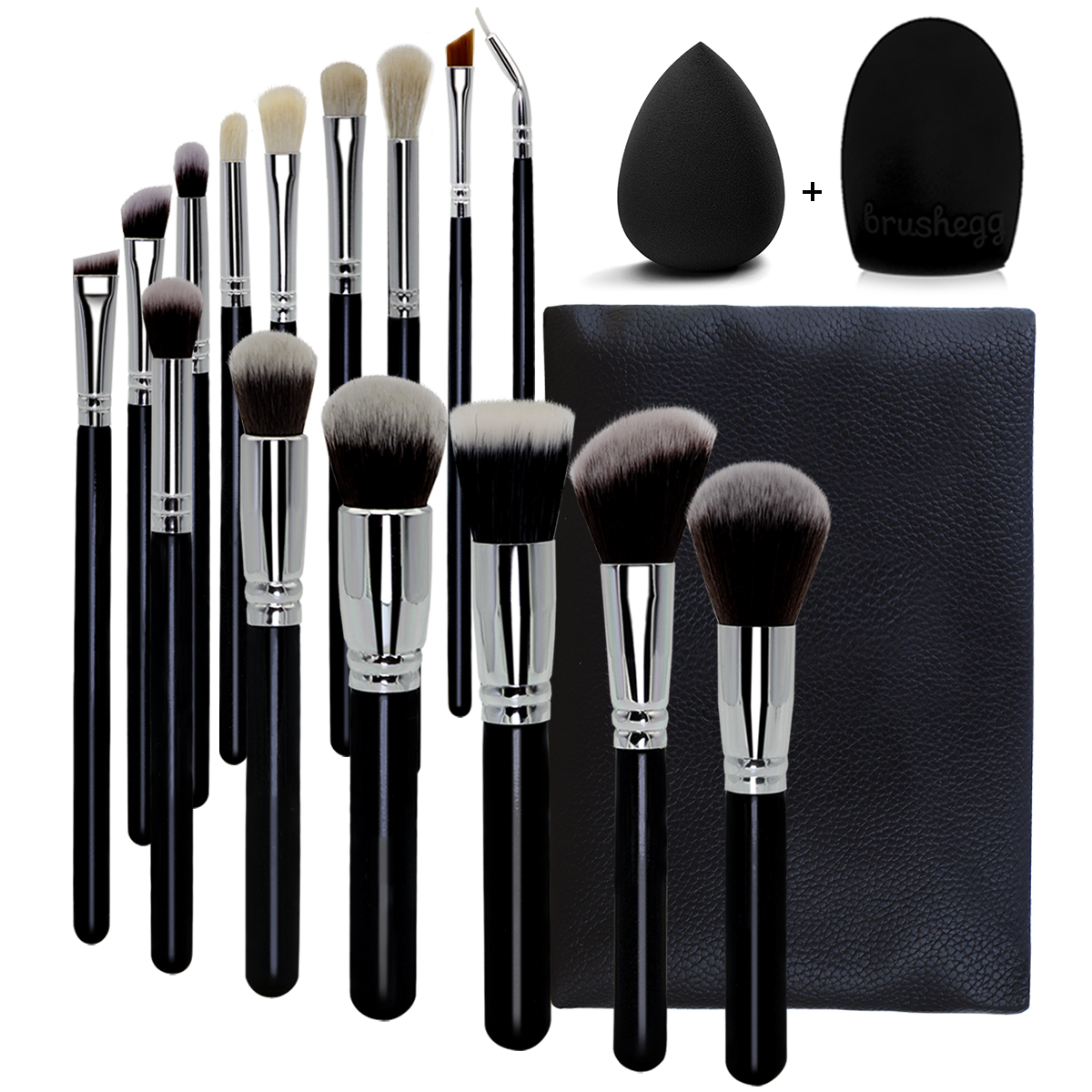 FEIYAN Manufacturing Beauty Professional 15 Pcs High Quality Custom Make Up Brushes Wooden Handle Makeup Cosmetic Brushes Set