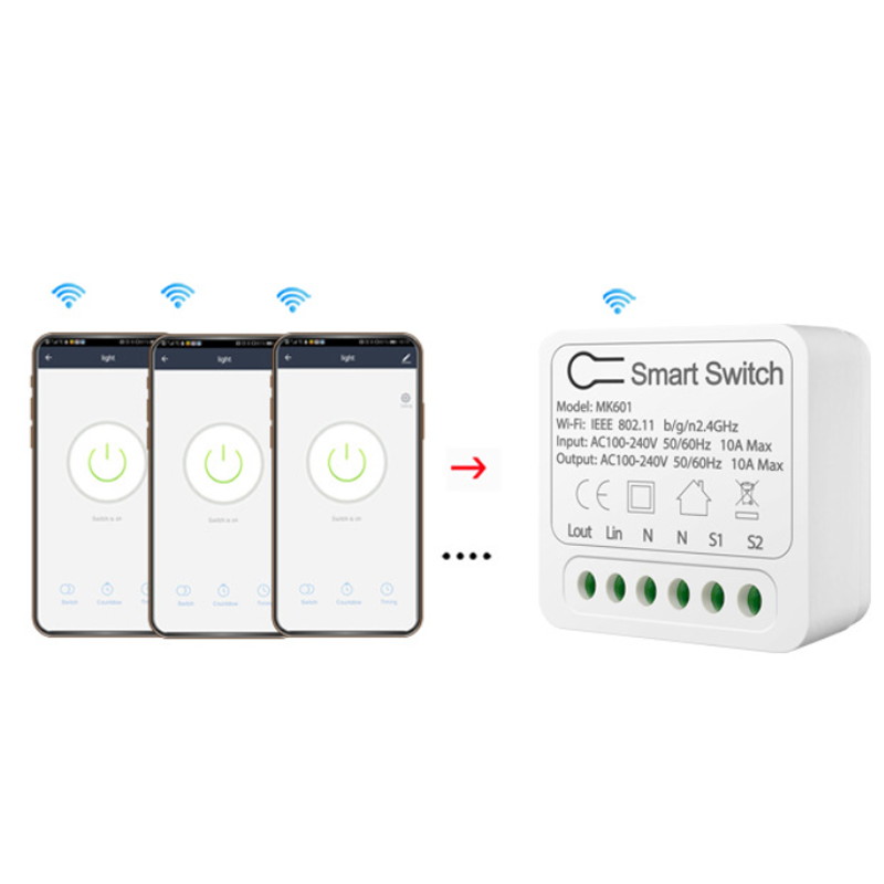 Tuya Wi-Fi мини умный переключатель 10A/16A 2-полосная DIY Настенные переключатели приложения SmartLife таймер модуль поддержка Alexa Google Home Алиса: безумие возвращается Голосовое управление