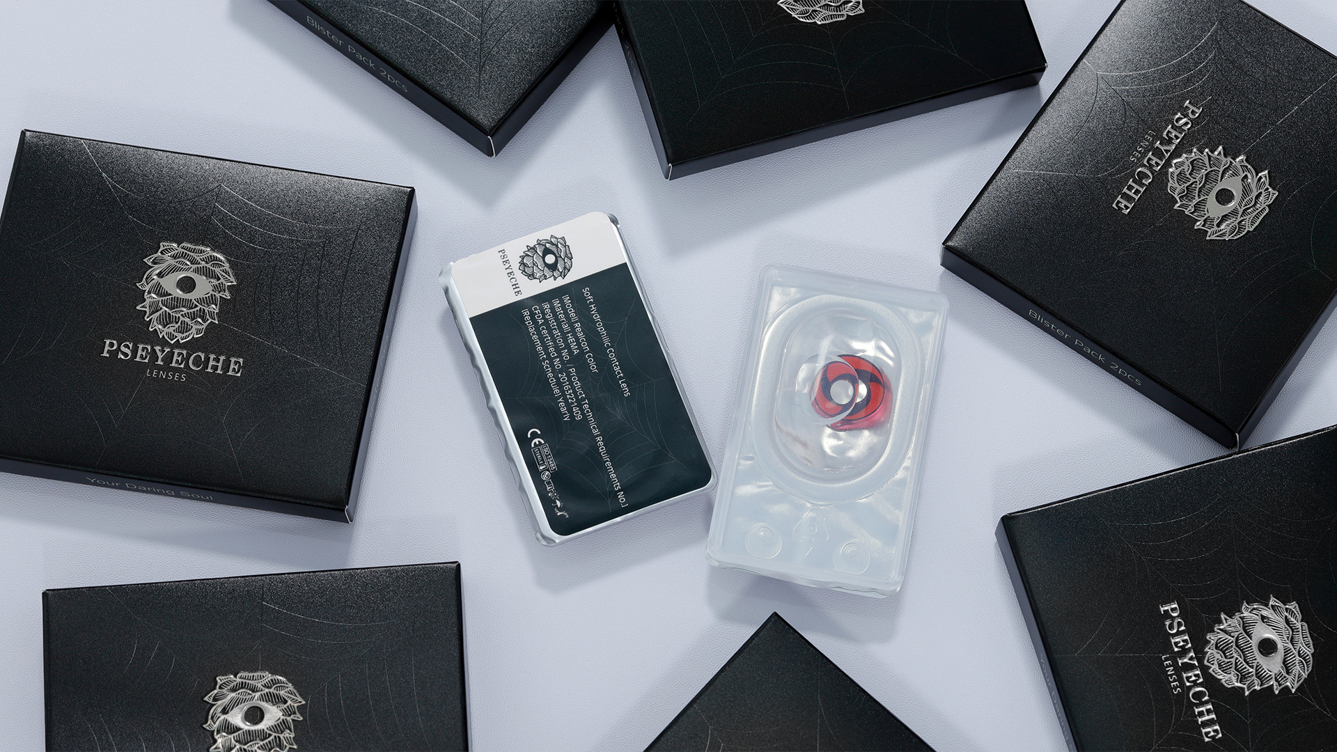 Custom 3 Tone Contact Lenses Paper Box OEM ODM Colored contacts Box Hidrocor Color contact lens Packaging Box Top1 Freshgo Dahab