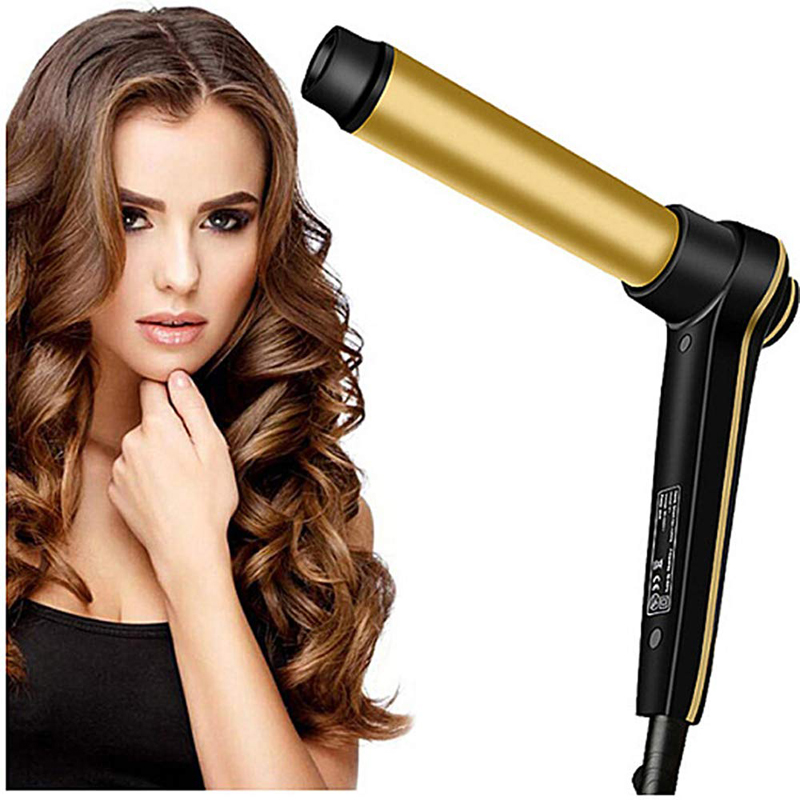 2020 latest V1 curling tongs 24K gold 1 1/4 inch barrel smart curling iron LED flat iron curling hair