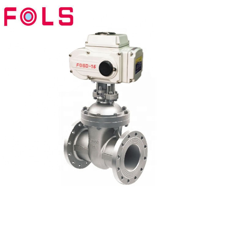 electric actuated flanged hard sealing stainless steel gate valve