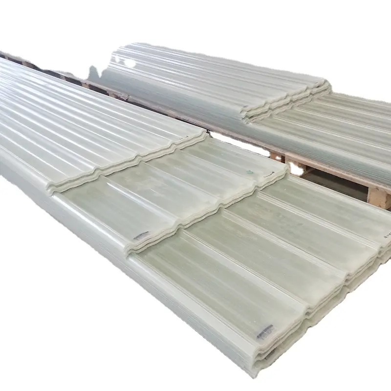 FRP Corrugated Plastic Roofing Fiberglass Transparent Roof  frp panels for steel structure buildings