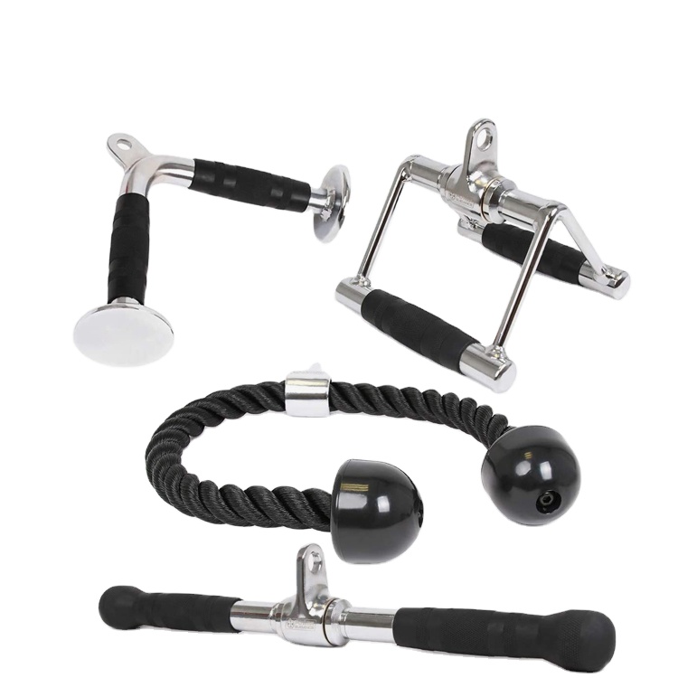 Durable Using Low Price Rotating Bar Rotation V Handle Tricep Rope Set