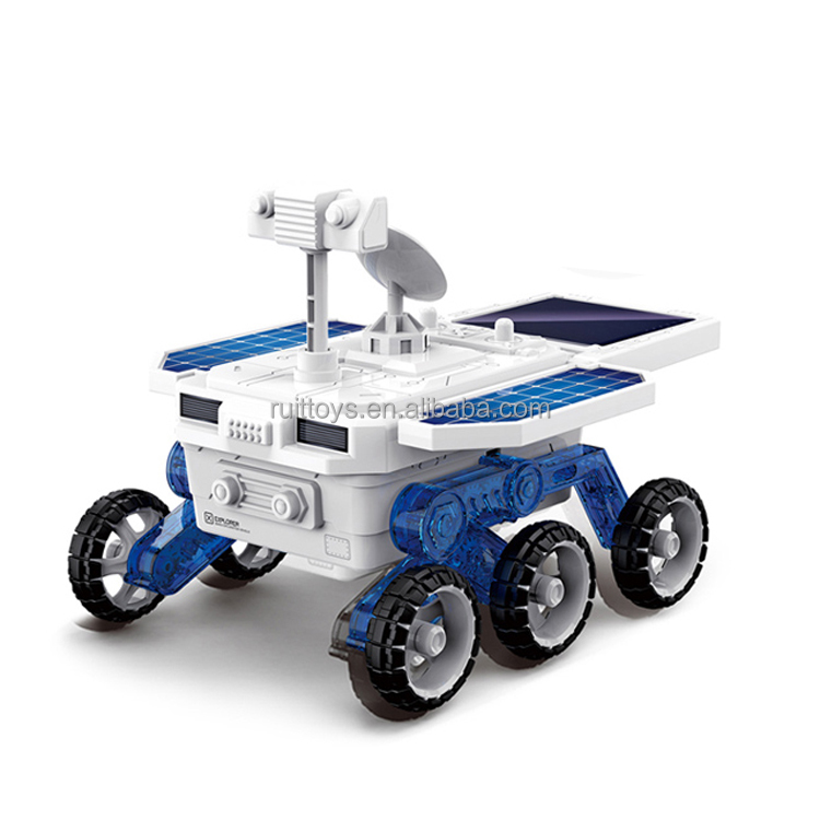 4WD Солнечный исследования Марса "Машинки Игрушки стволовых Развивающие детские поделки Солнечная приведенная в действие строительные игрушки