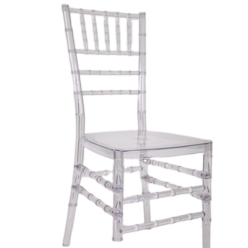 Прозрачный пластиковый стул Chiavari от Тиффани для свадебного банкета clear2
