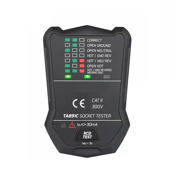Оптовая продажа TA891C 175V ~ 250V тестер напряжения EU Plug Европейский тестер розетки
