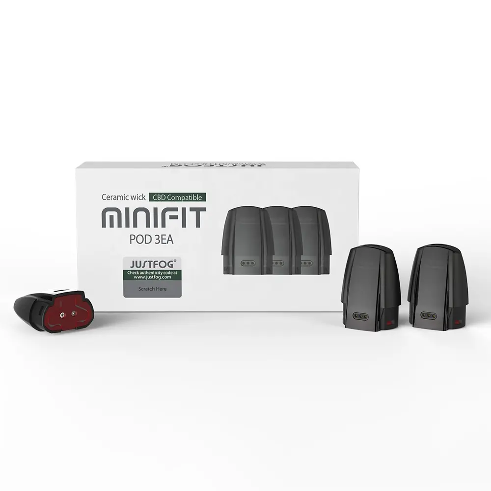 JUSTFOG MINIFIT Pod 1.5ml 3pcs 1.6ohm cartridges Built-in coil with 100% Japanese organic cotton