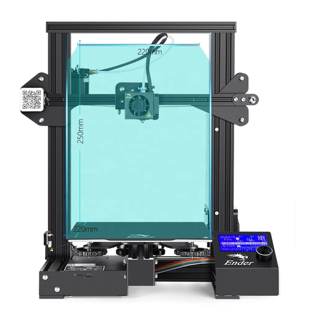 3D принтер Creality Ender 3 Pro с обновленной поверхностью Cmagnet и сертифицированным источником питания 8,6 "x 8,6" x 9,8"