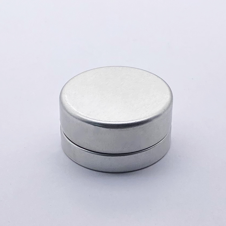 custom wholesale 2oz round cosmetic cream candy spice pill mint small black metal mini tin Box screw lid jar aluminum can