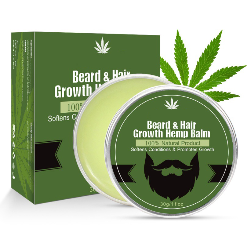 100% натуральный продукт CBD Конопляный Бальзам для бороды органические волосы для роста бороды индивидуальная торговая марка
