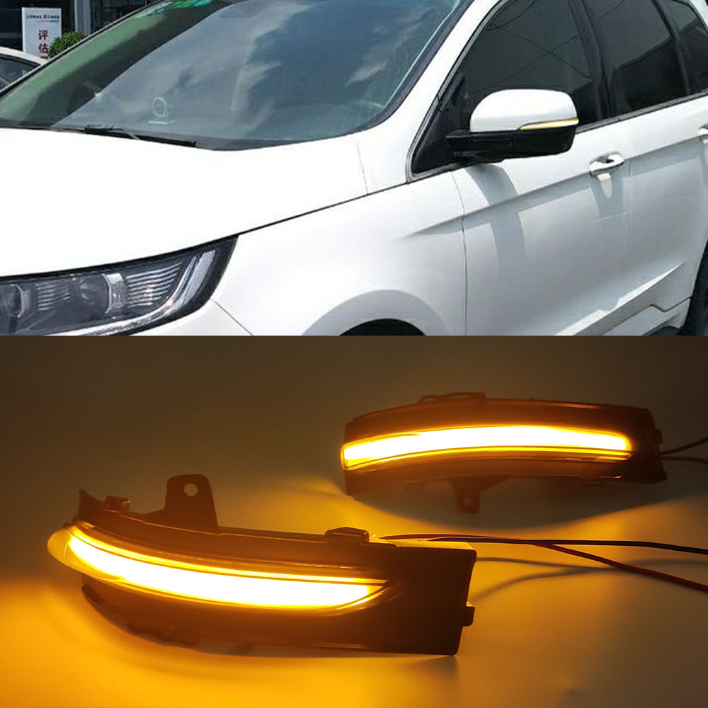 LED Dynamic Turn Signal Light Side Mirror Sequential Indicator Blinker Lamp For Ford Edge 2015 2016 2017 2018 2019