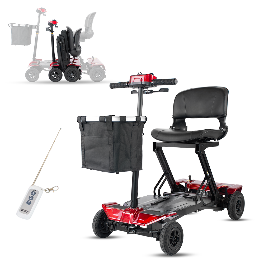 Eu warehouse auto folding light mobility scooters for adult scooter electrique pliable pour handicape pliable