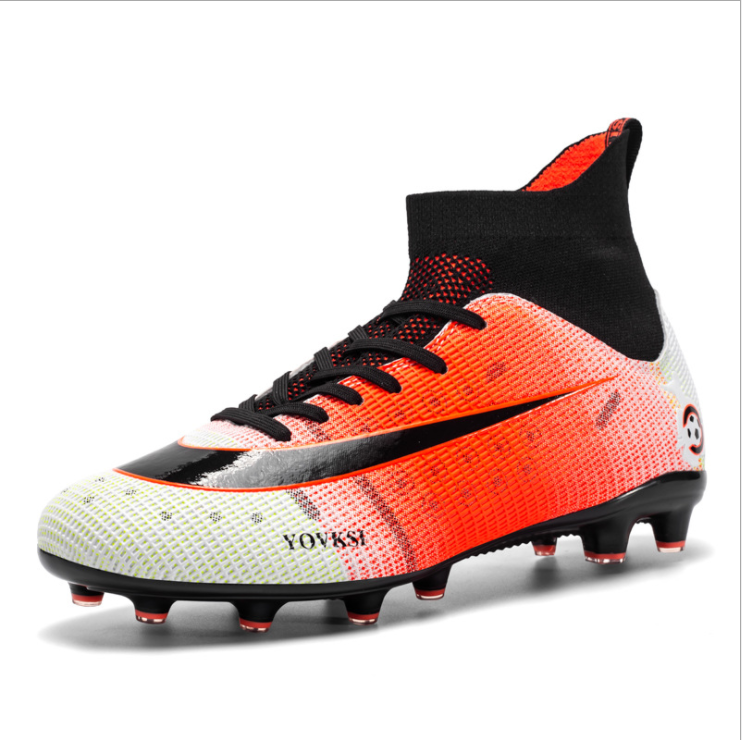 Professional Outdoor Soccer Football Boots Turf high Top football boots Non-slip breathable AG sneakers for men