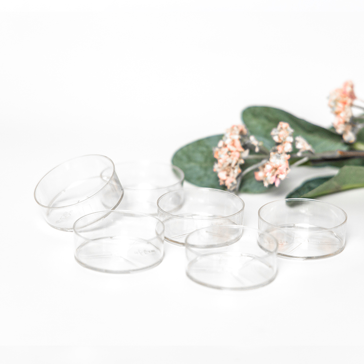 home decorate factory wholesale small plastic pc tealight candle cup