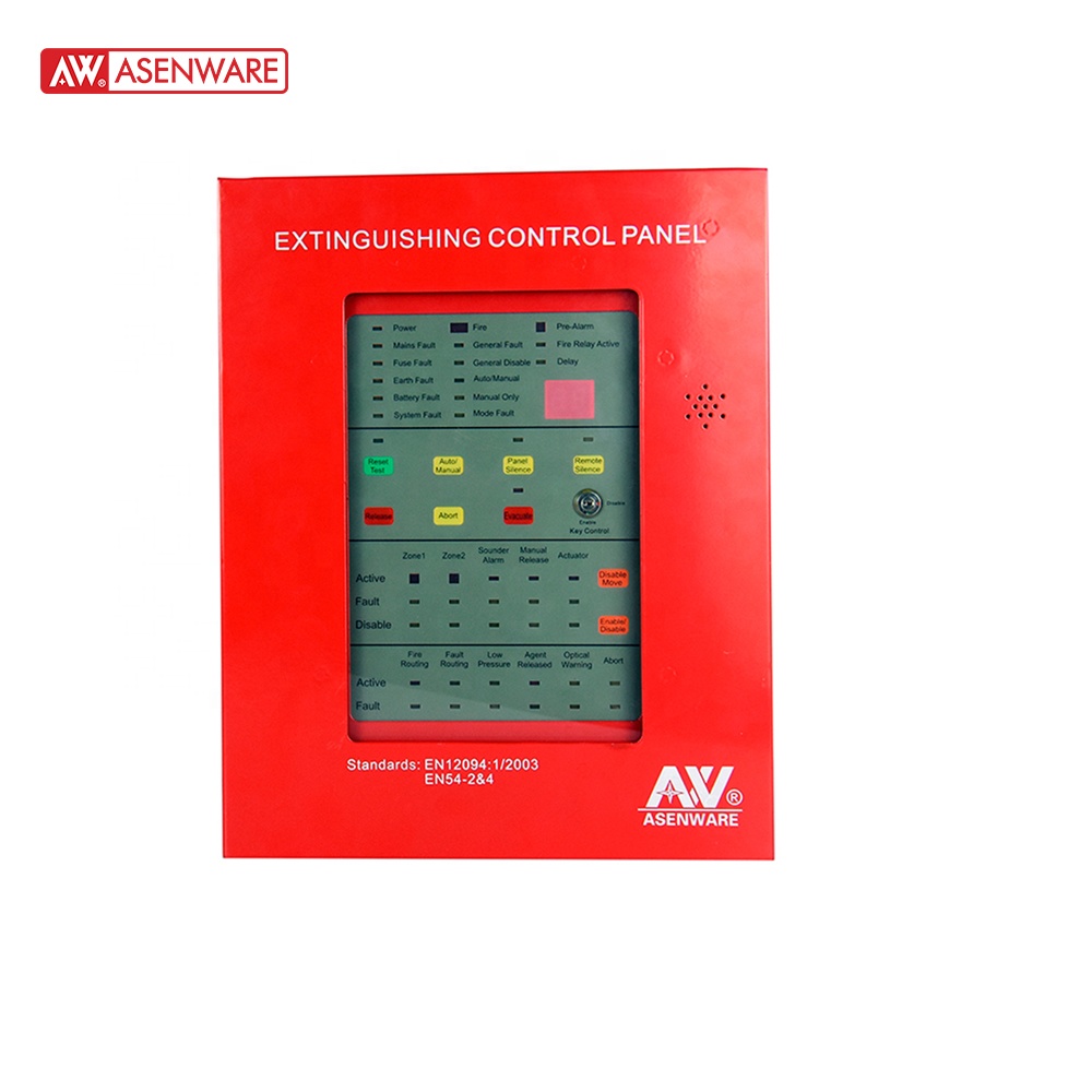 4 zone gas extinguishing control box for fire fighting