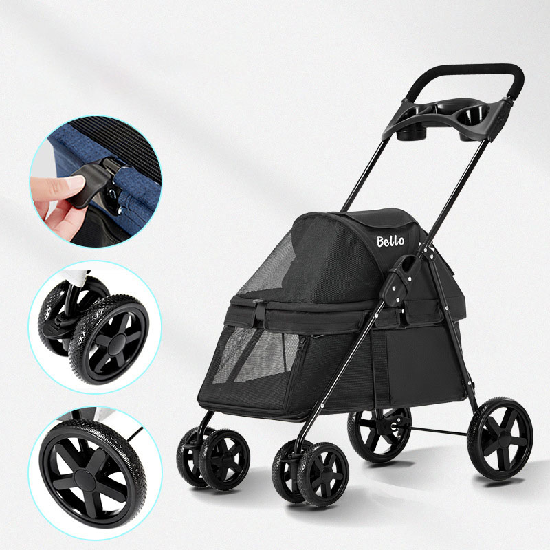 Lealoncat SP01 Роскошные Дизайнерские 4 колеса портативный собака складная коляска для питомцев
