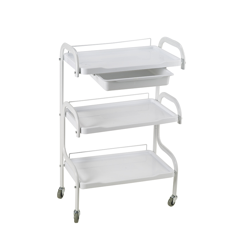 Wholesale Hotel Kitchen Plastic Storage Cart Bathroom 3 Tier Serving Utility Rolling Cart Beauty Hair Salon Trolley