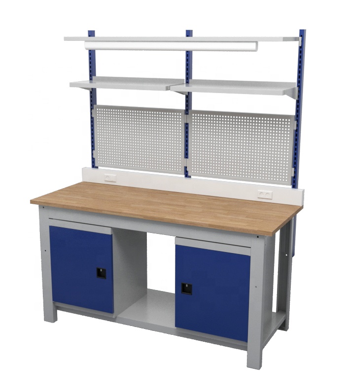 Workshop Garage lab stainless steel tool storage table workbench work working trestle bench table garage 20338 WWB
