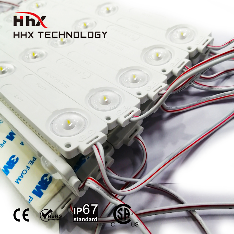 SMD3030 светодиодный модуль света 3LED черный RGB впрыска светодиодные модули с объективом DC12V водонепроницаемый IP65 модуль света