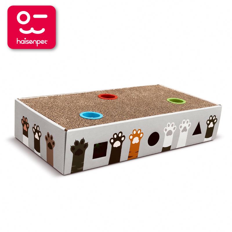 Nine-hole cat paw pattern hollow cat scratcher
