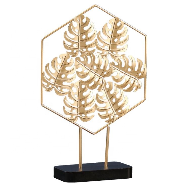 Metallic Wire Leaf Sculpture Contemporary Hanging Metal Art Wall Decor for Living Room Home Decor Ornaments