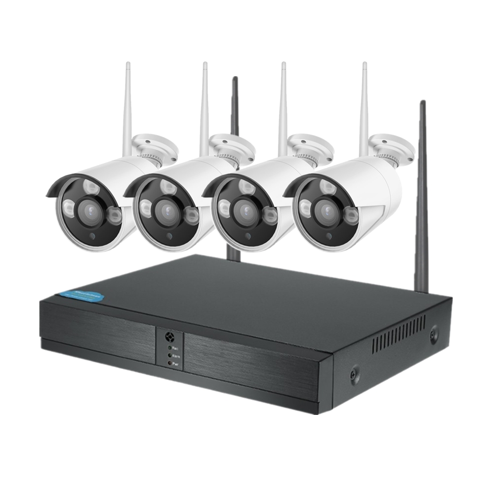 Новое поступление, 4-канальный сетевой видеорегистратор, Wi-Fi, 2 МП, 1080P, наружная водонепроницаемая система видеонаблюдения, беспроводная система безопасности
