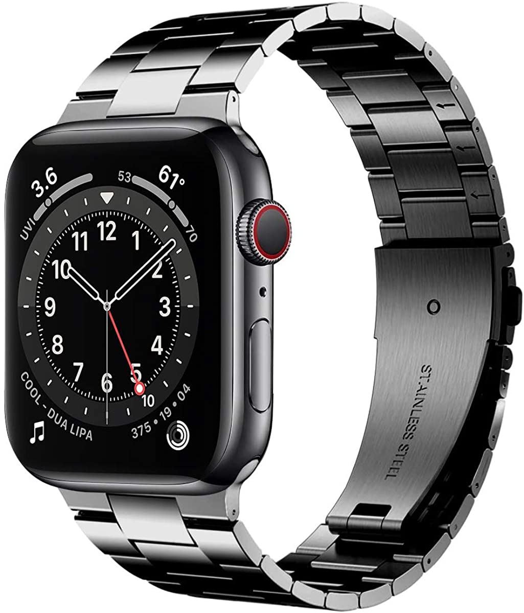Ремешок KeepWin сменный из нержавеющей стали для часов, совместим с Apple Watch Band 38 40 42 44 мм, Модернизированная версия