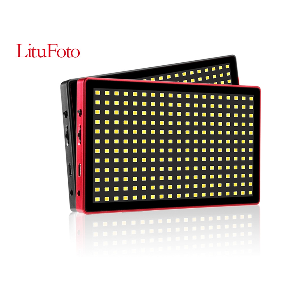 Litufoto L28 LED Video Light Camera Photography lighting with 228 HD lamp beads 1800lm/0.5m dimmable 3200K-5600K OLED display
