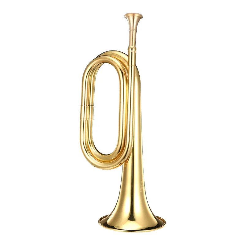 China Factory Painted Gold On The Surface Cheap Price Enlarged Bugle Mouth Music Toys Small Bugle
