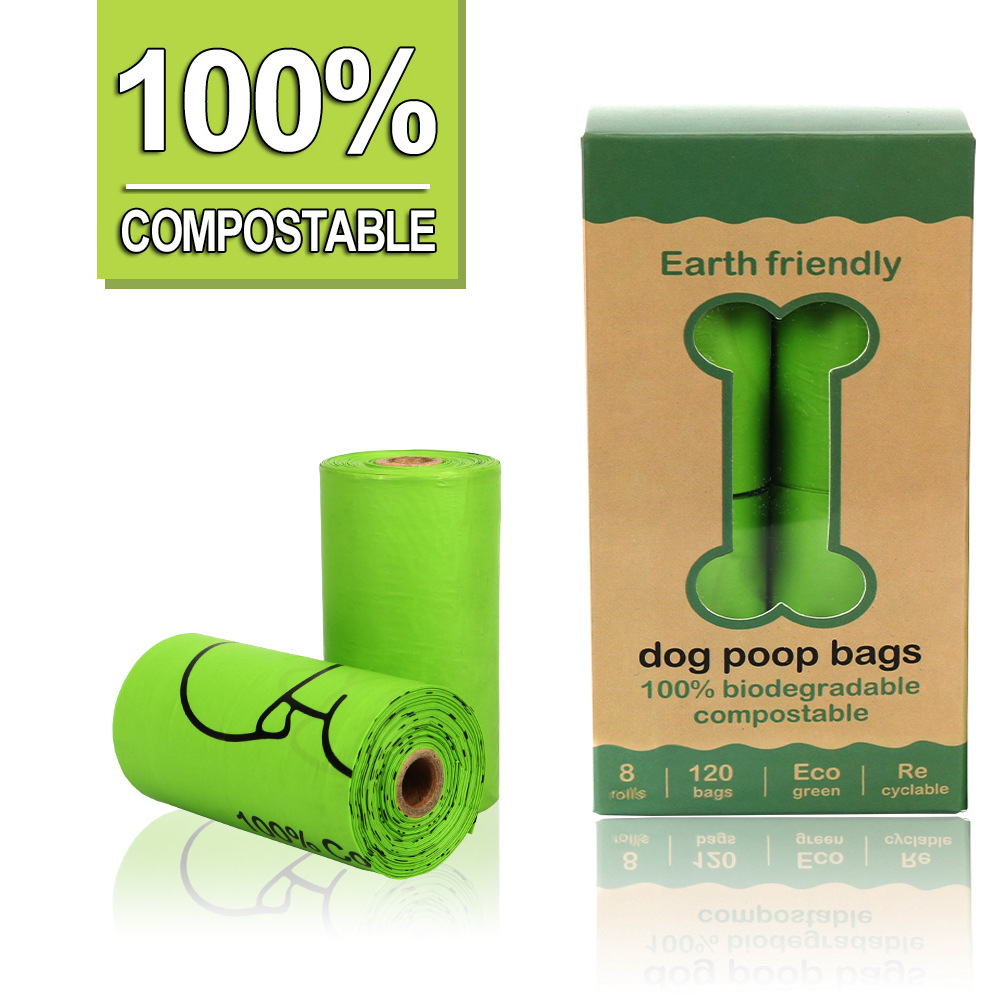 Manufacturer Wholesale PLA PE biodegradable custom dog poop bag pet waste bags