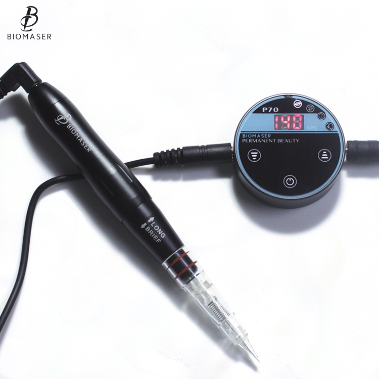 Цифровая мощная машинка для татуажа бровей Biomaser P70, машинка для перманентного макияжа, набор устройств для татуажа