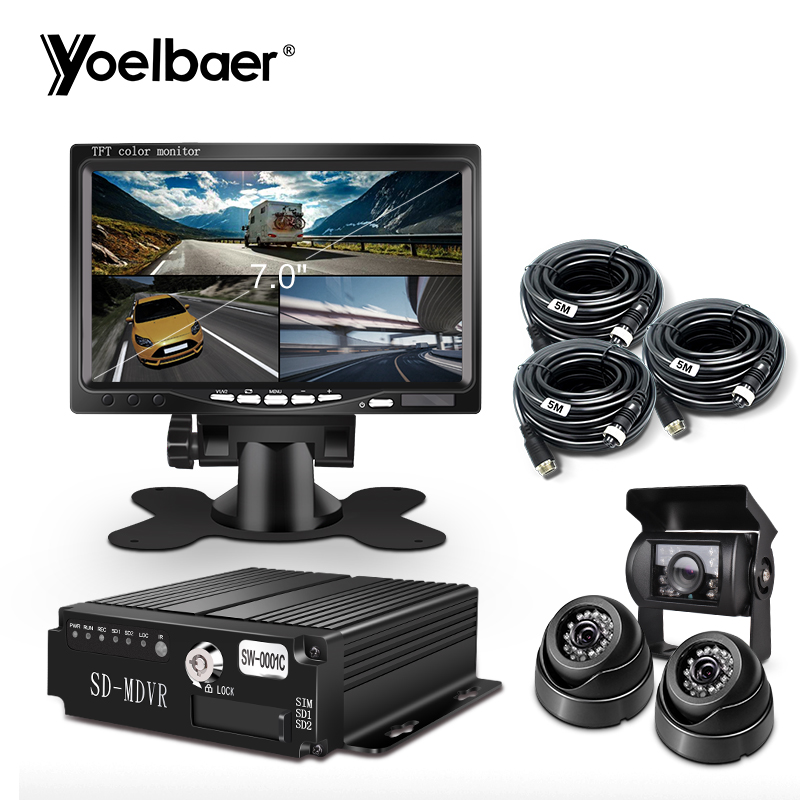 4CH SD MDVR 4 г GPS AHD мониторы резервного копирования камера системы CCTV Мобильный DVR