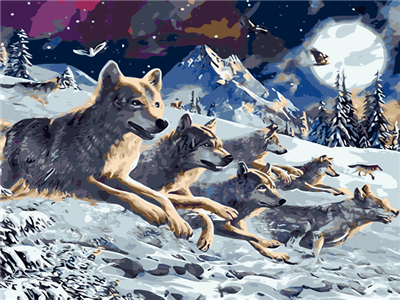 Дропшиппинг Wolf 100% краска ручной работы по номерам готова к отправке для украшения