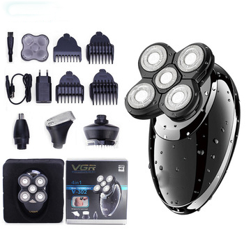 Fangjuu Mini portable usb rechargeable face beards shaving machine razor men 4d trimmer electric shavers