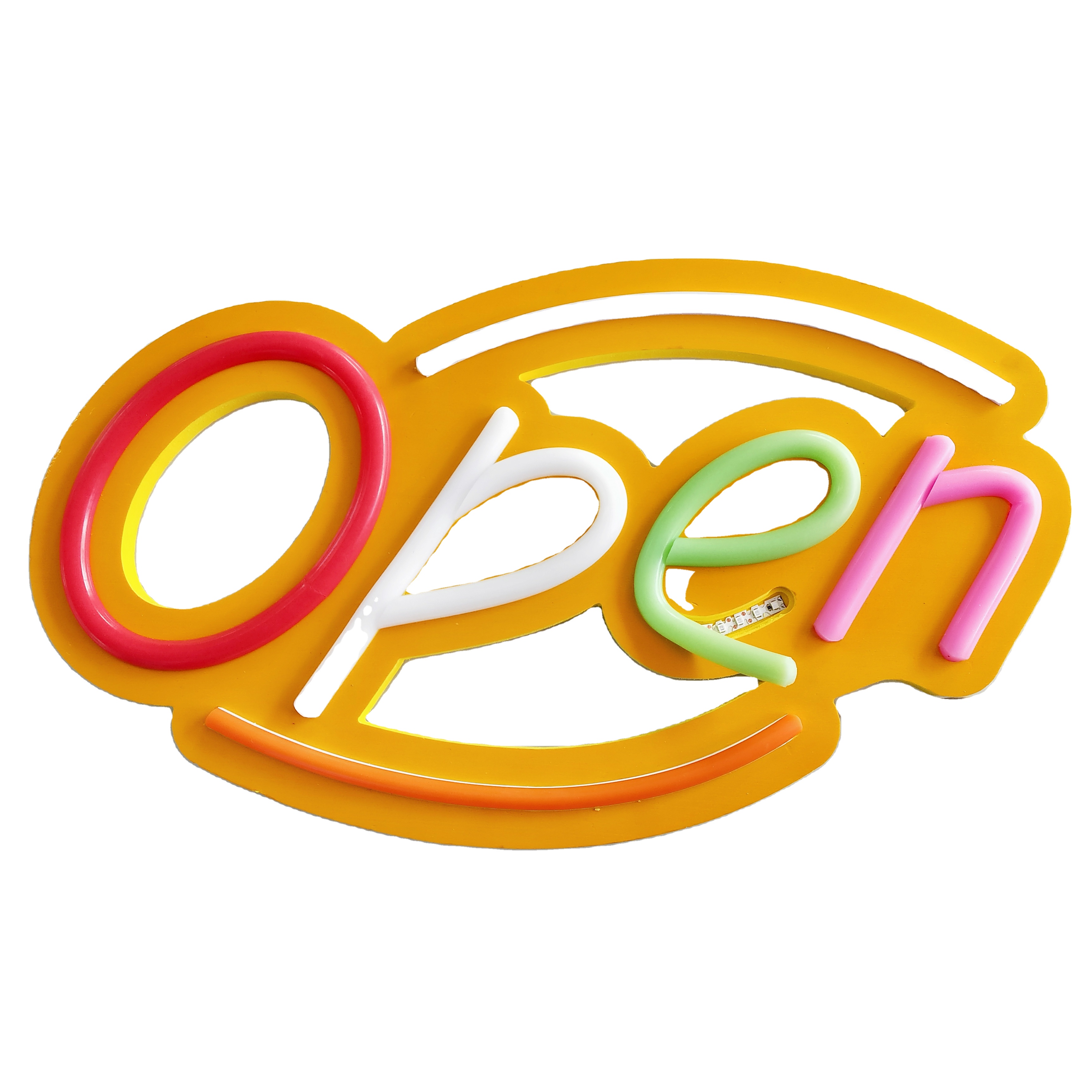 Новый светодиодный OEM ODM водонепроницаемый внутренний и наружный гибкий многоцветный неоновый светильник открытая электронная вывеска