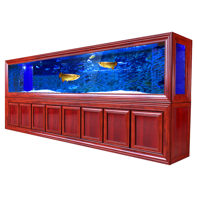 2021 Large Glass Aquarium Fish Tank living room 1.2m 1.5m 1m 3M bottom cabinet bottom filter Big dragon fish tank