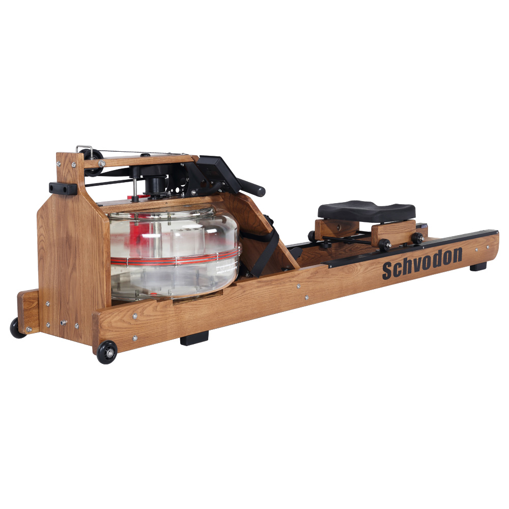 cheap price home gym head ash wood solid wooden water rowing machine rowing machine